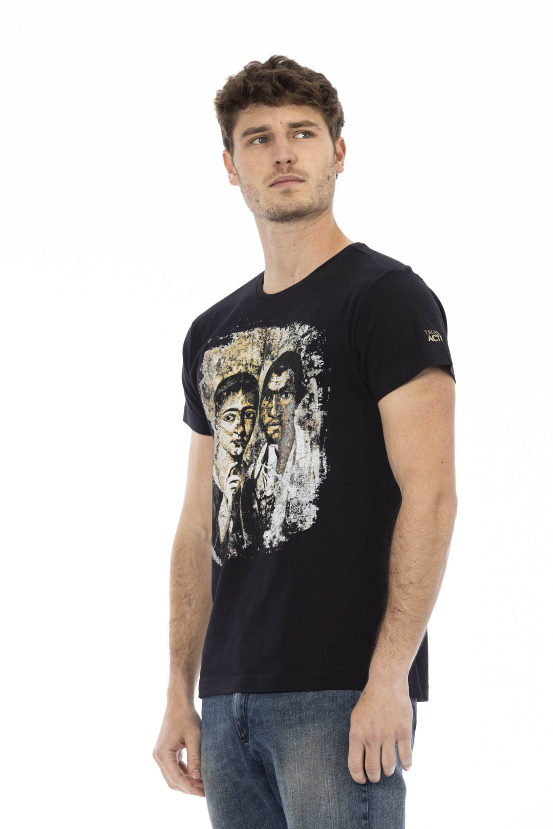 Trussardi Action Black Cotton T-Shirt