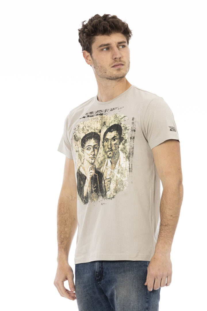 Trussardi Action Beige Cotton T-Shirt