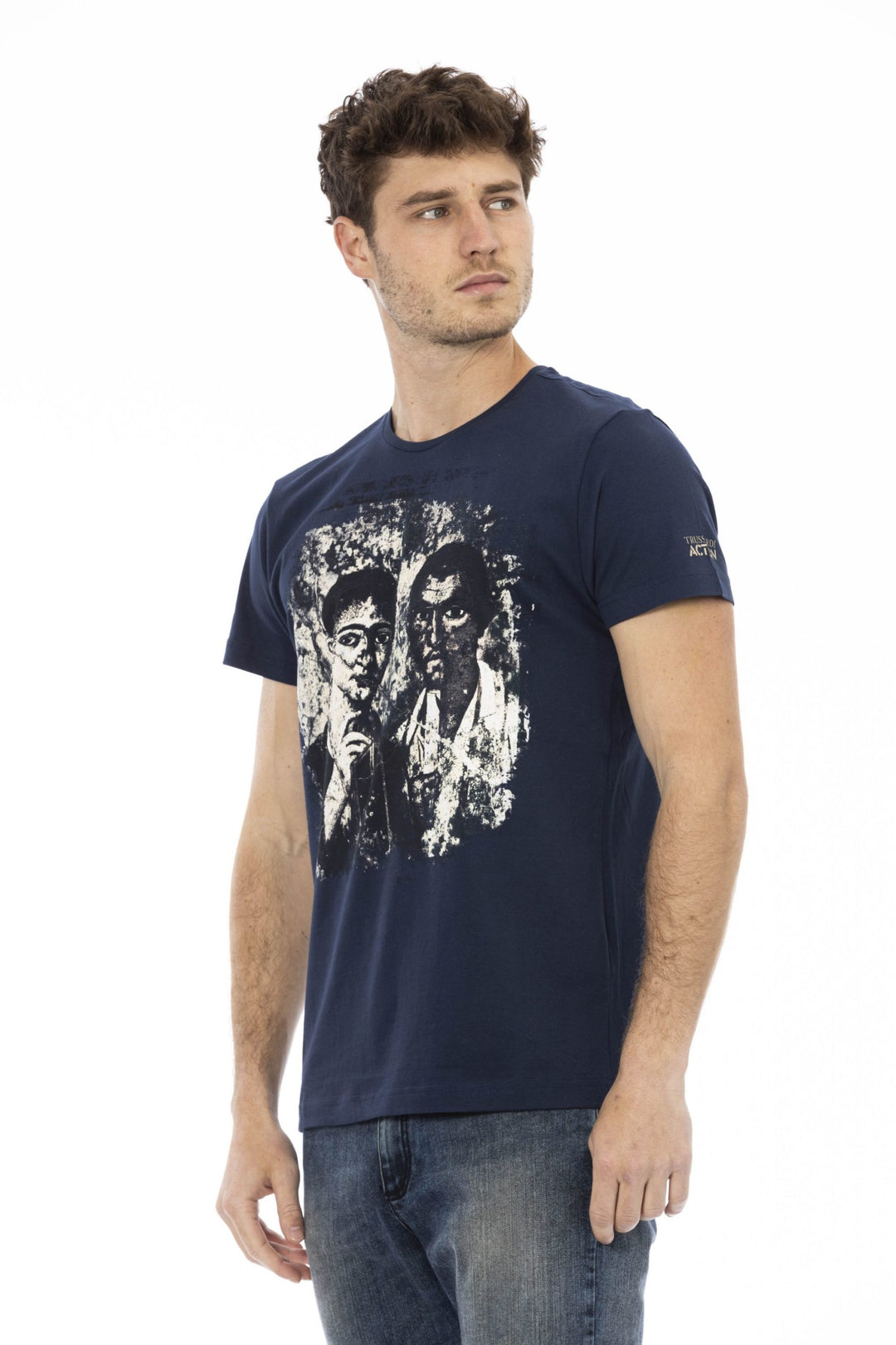 Trussardi Action Blue Cotton T-Shirt