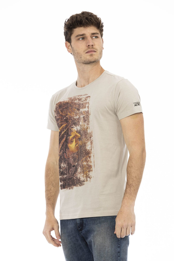 Trussardi Action Beige Cotton T-Shirt