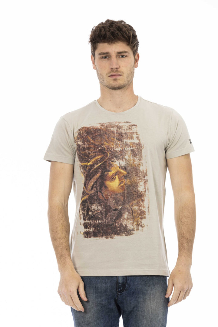 Trussardi Action Beige Cotton T-Shirt