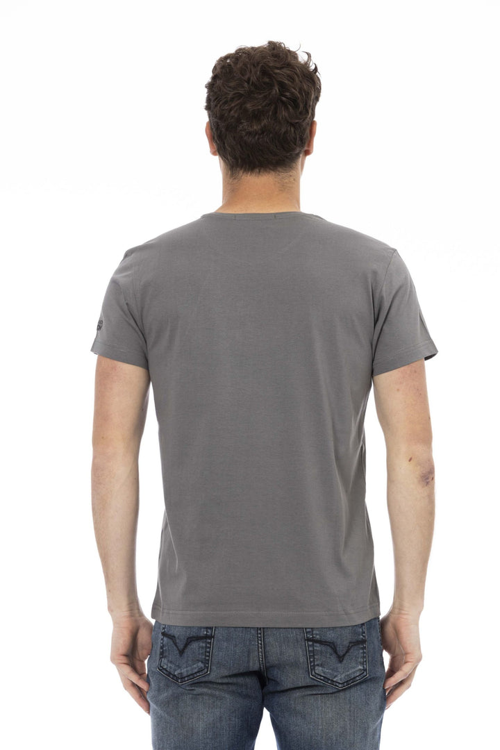 Trussardi Action Gray Cotton T-Shirt