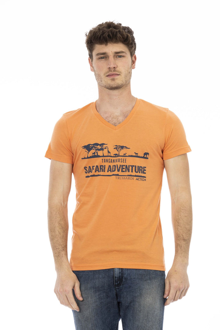 Trussardi Action Orange Cotton T-Shirt