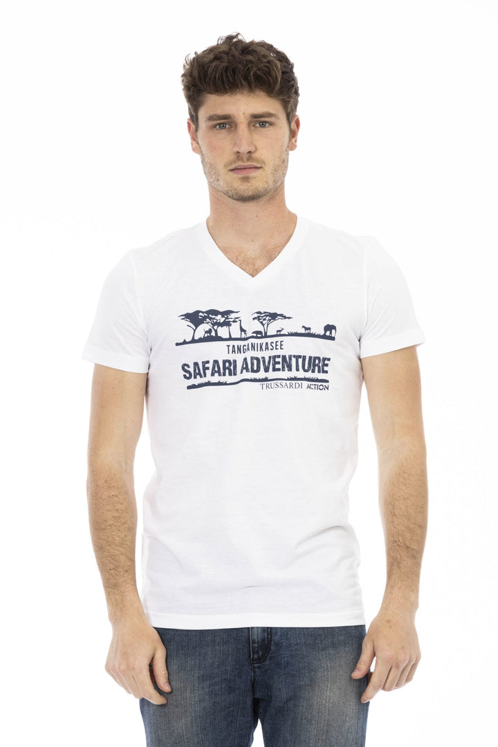 Trussardi Action White Cotton T-Shirt