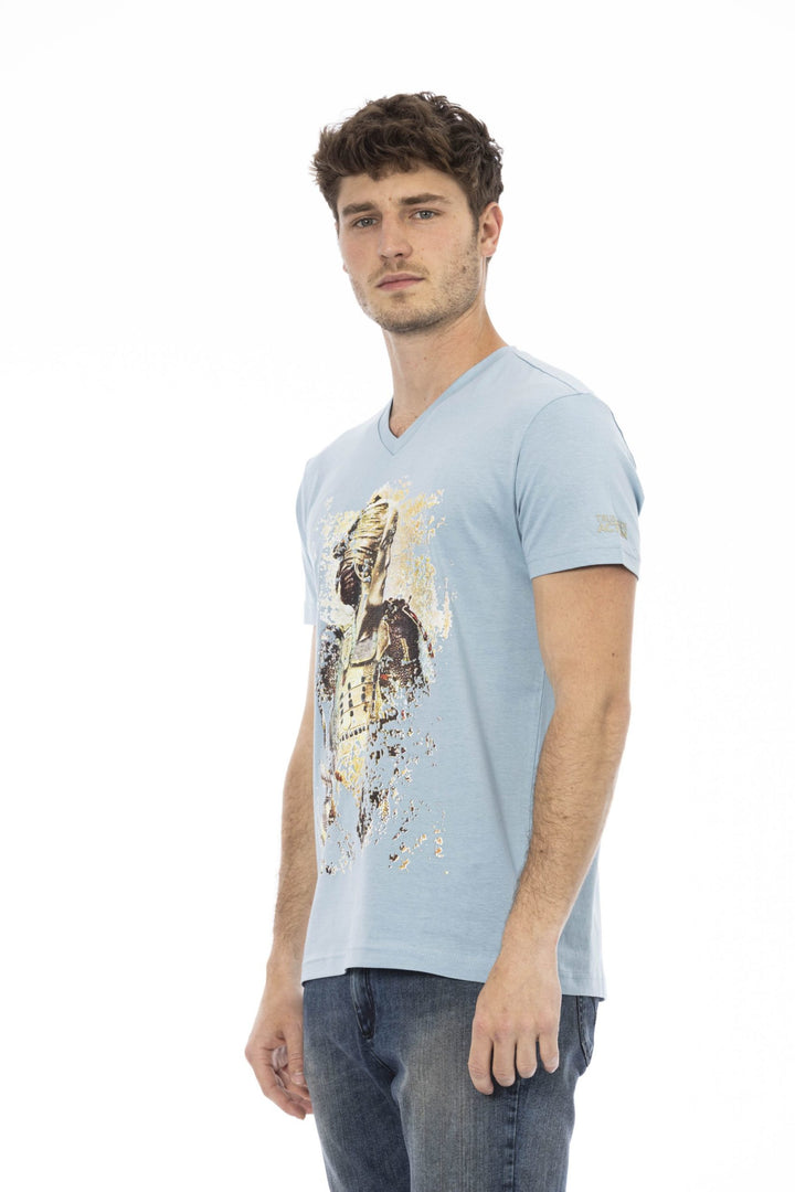 Trussardi Action Light-blue Cotton T-Shirt