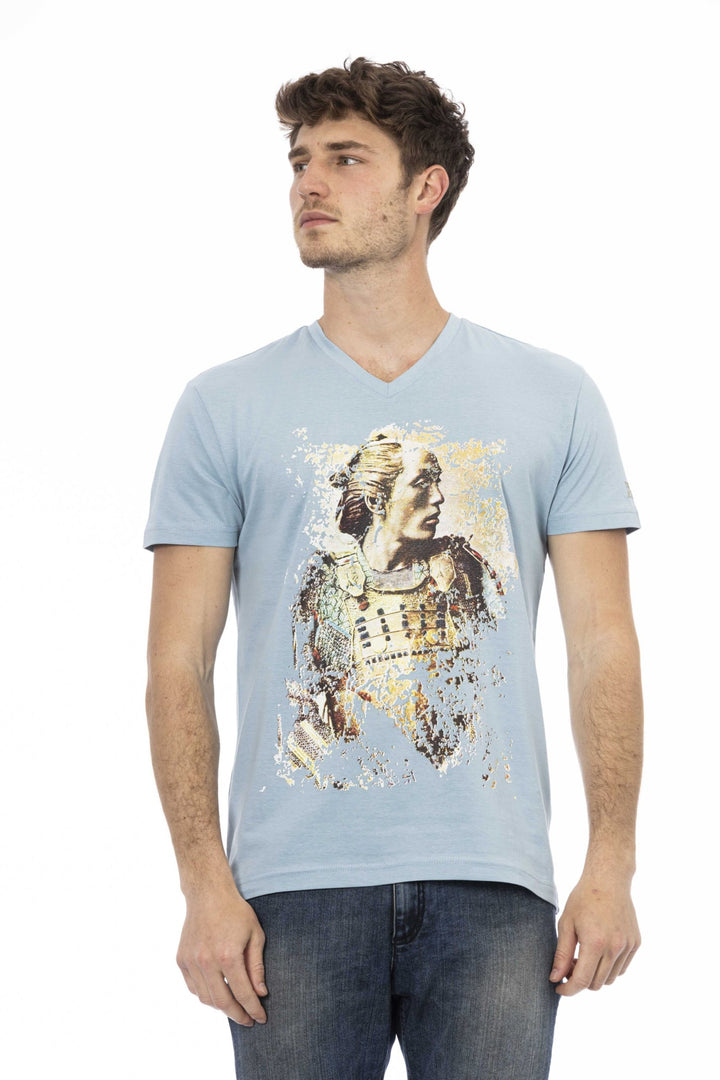 Trussardi Action Light-blue Cotton T-Shirt