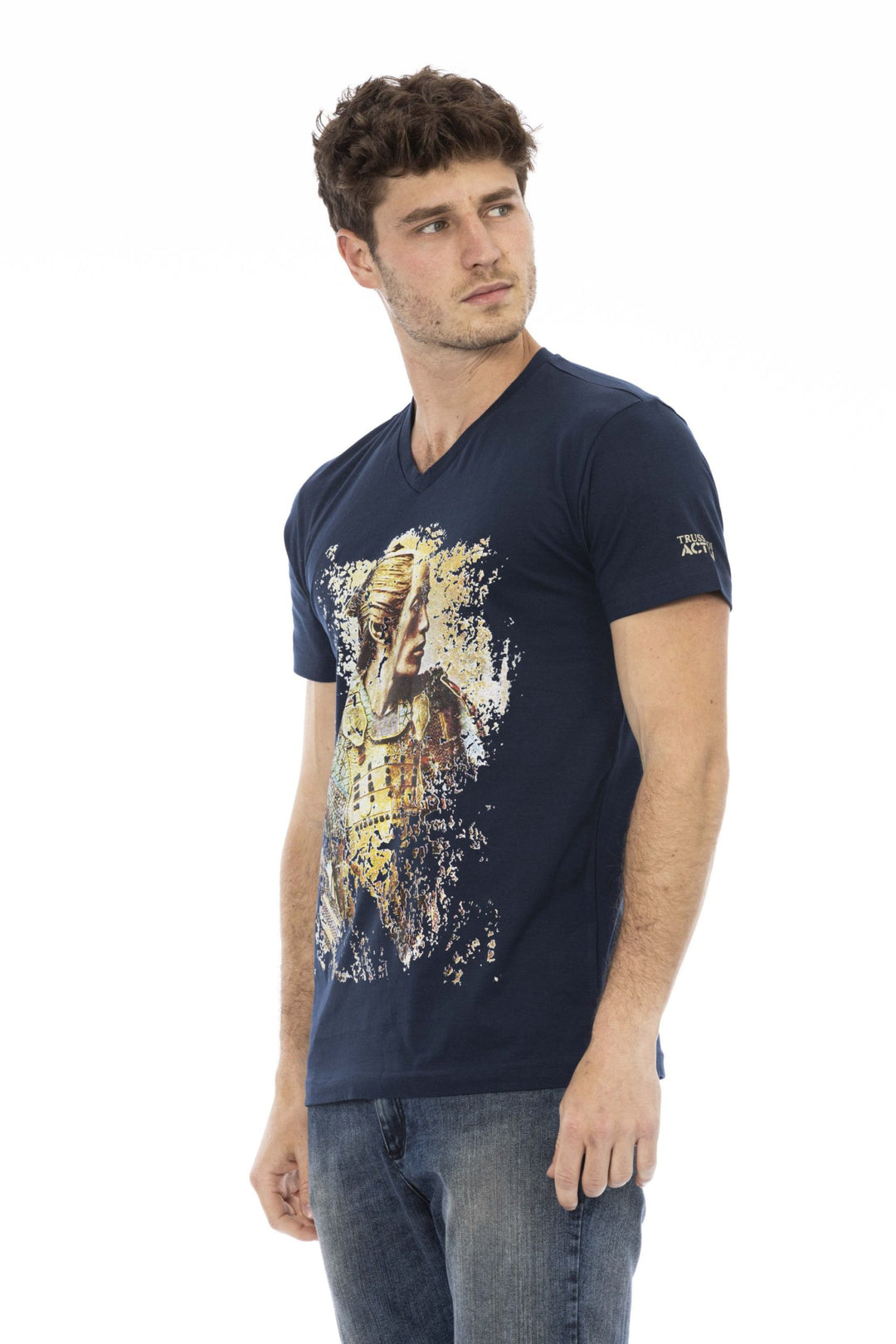 Trussardi Action Blue Cotton T-Shirt