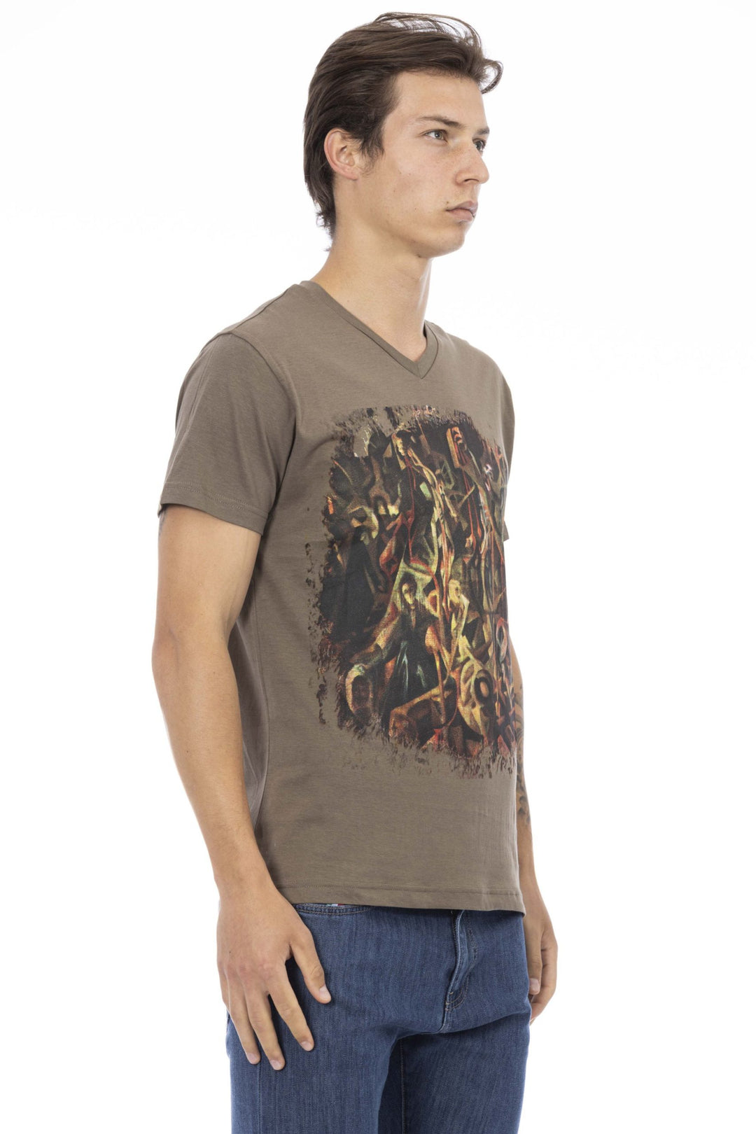 Trussardi Action Brown Cotton T-Shirt