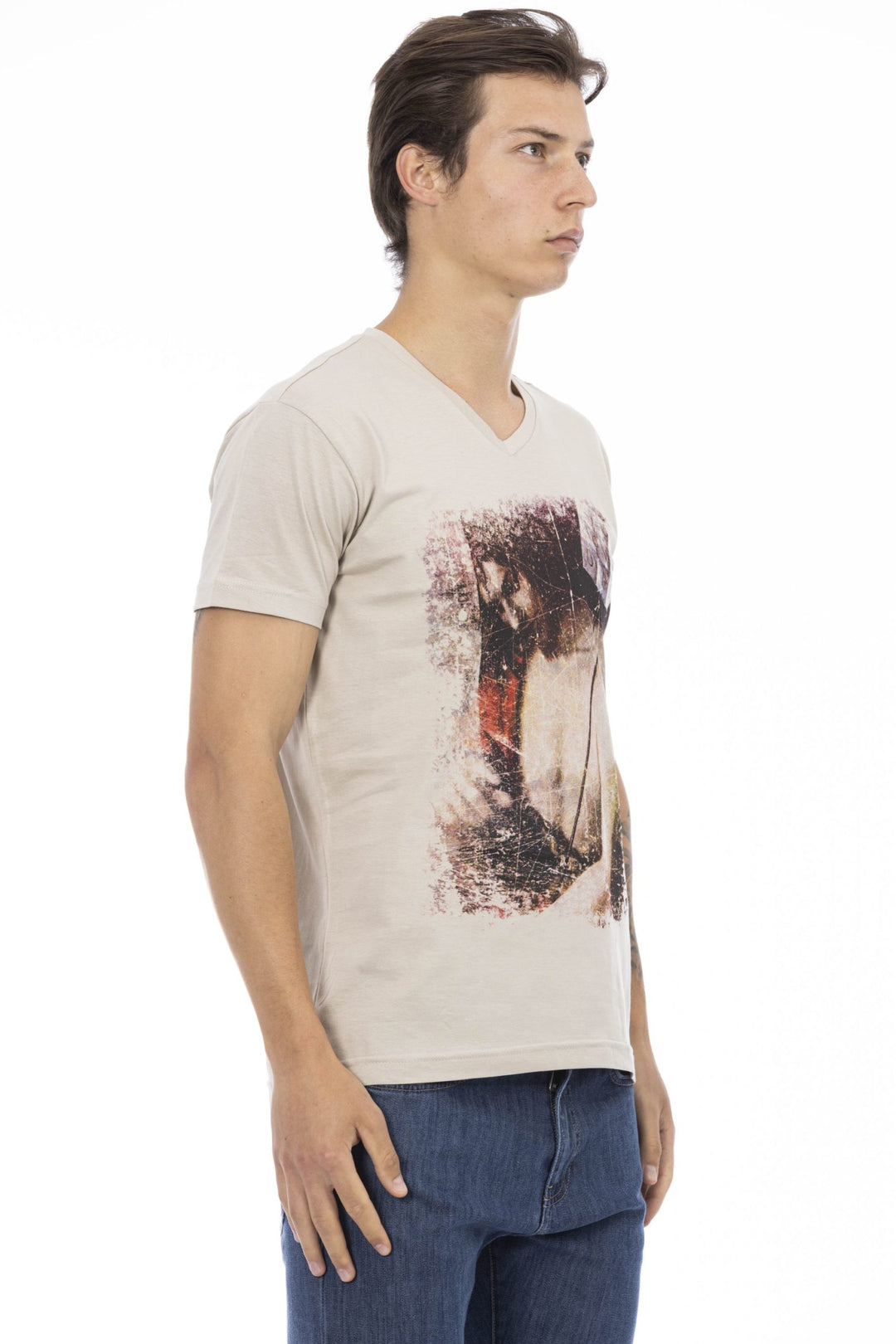 Trussardi Action Beige Cotton T-Shirt