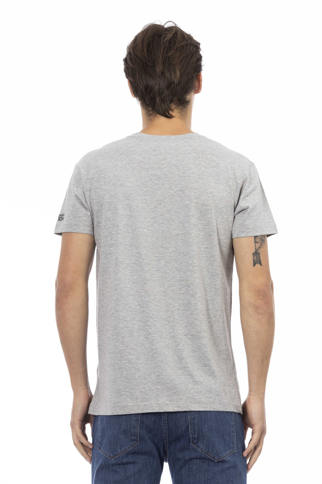 Trussardi Action Gray Cotton T-Shirt