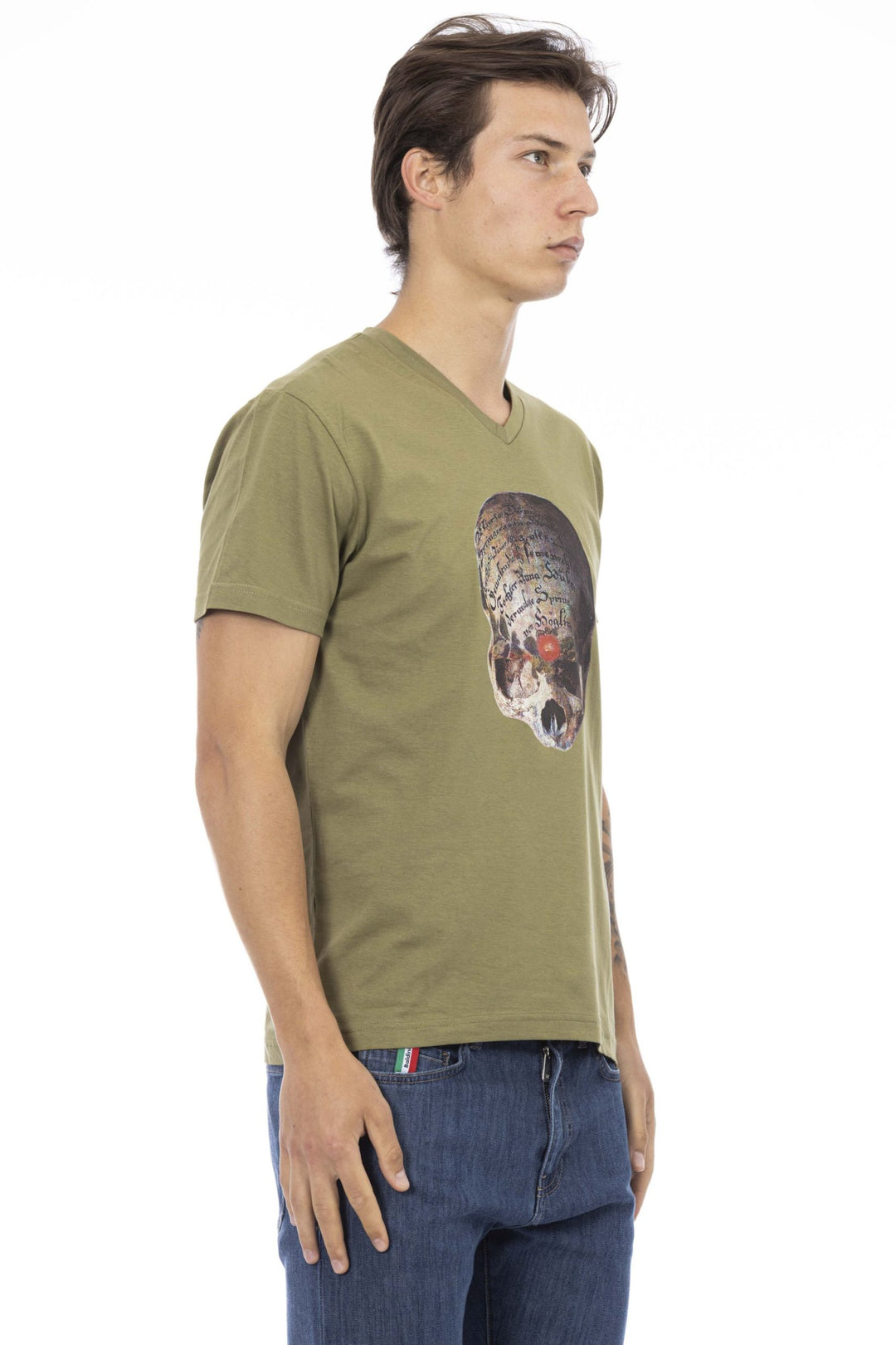 Trussardi Action Green Cotton T-Shirt