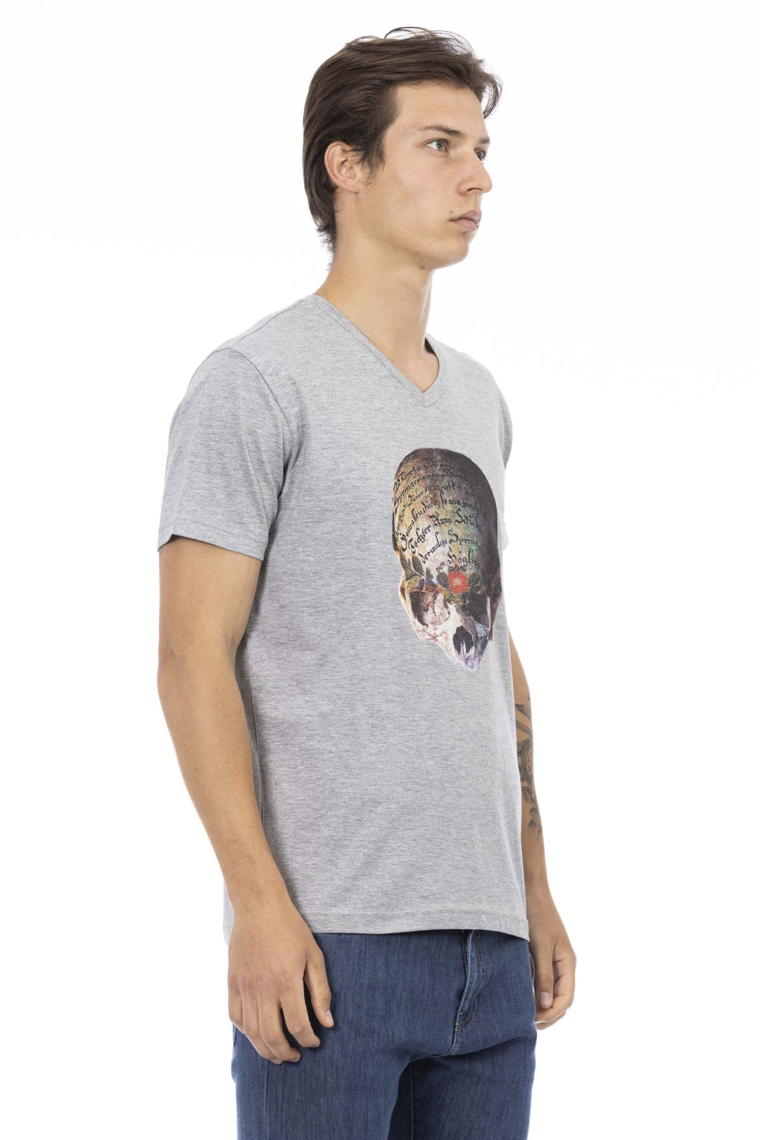 Trussardi Action Gray Cotton T-Shirt