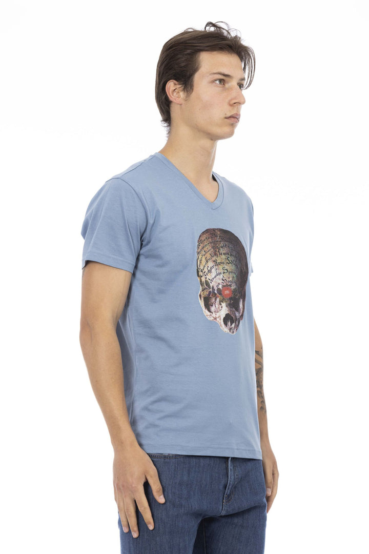 Trussardi Action Light-blue Cotton T-Shirt