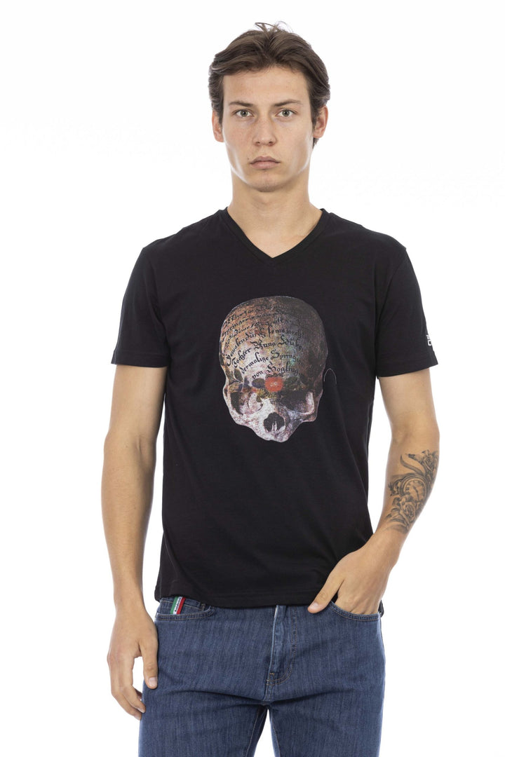 Trussardi Action Black Cotton T-Shirt