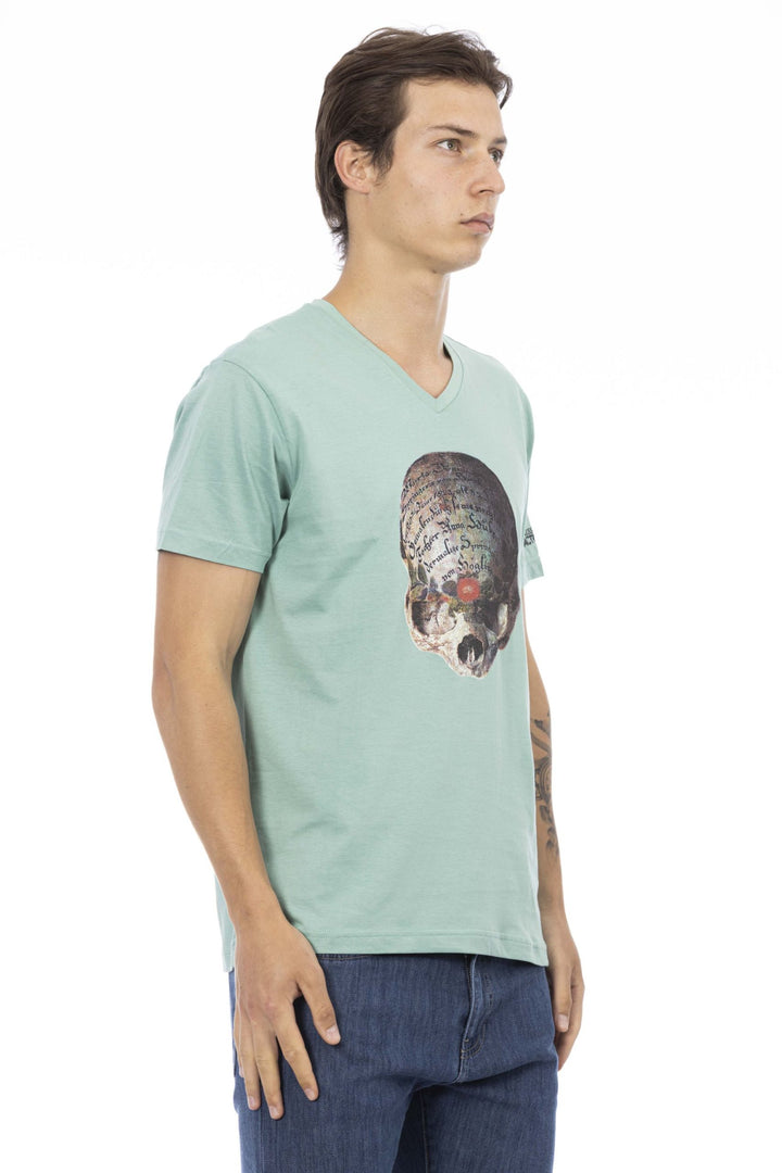 Trussardi Action Green Cotton T-Shirt