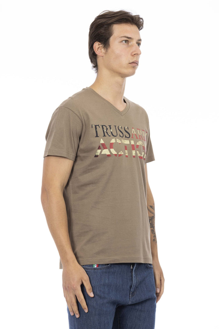 Trussardi Action Brown Cotton T-Shirt