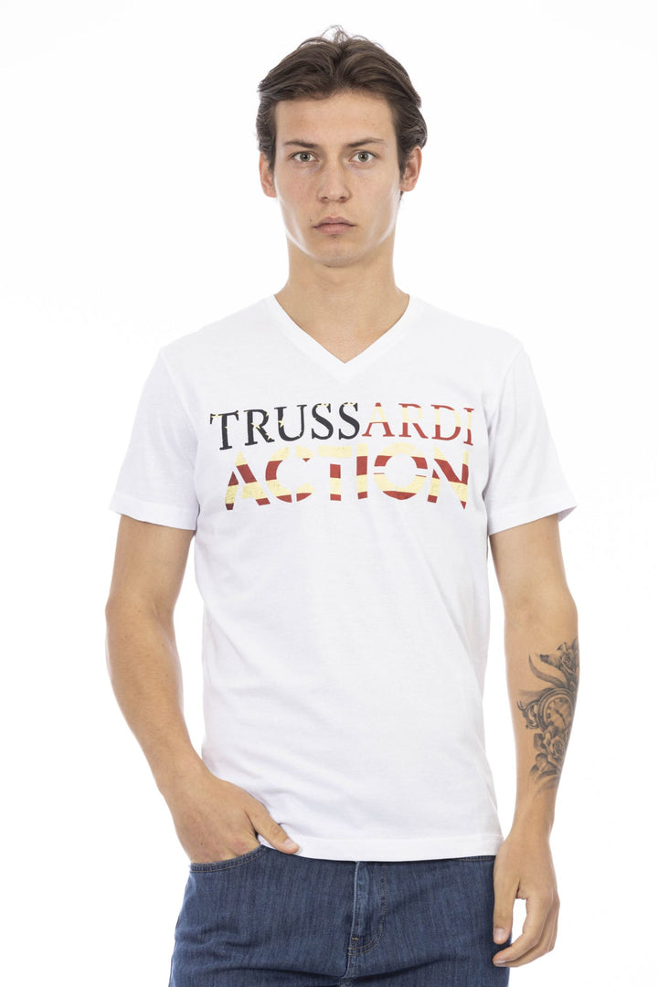 Trussardi Action White Cotton T-Shirt