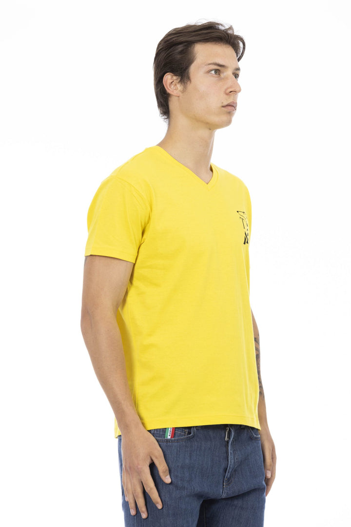 Trussardi Action Yellow Cotton T-Shirt