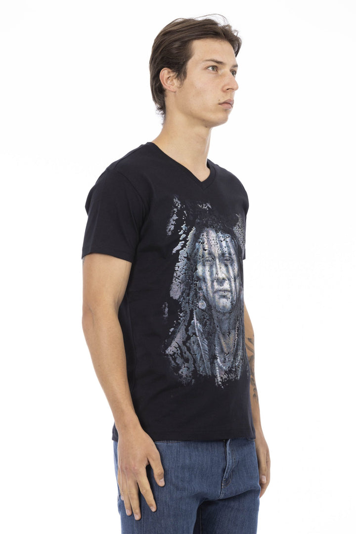 Trussardi Action Black Cotton T-Shirt