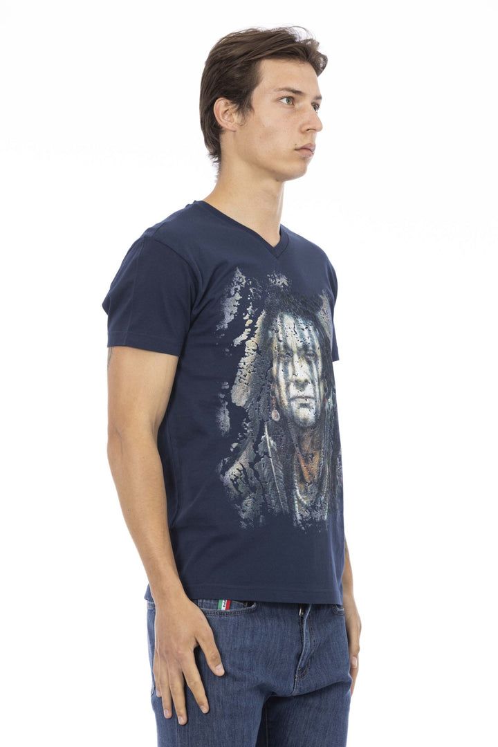 Trussardi Action Blue Cotton T-Shirt