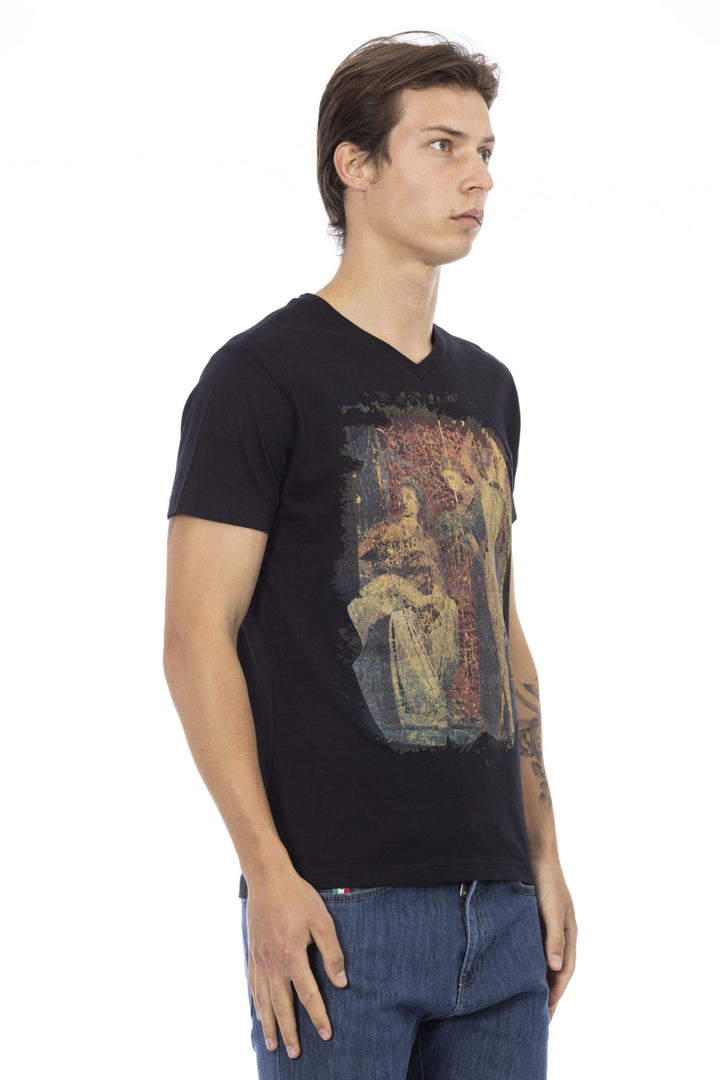 Trussardi Action Black Cotton T-Shirt