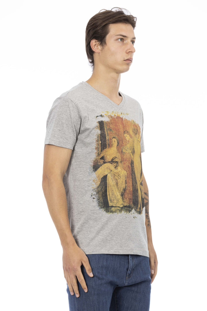 Trussardi Action Gray Cotton T-Shirt