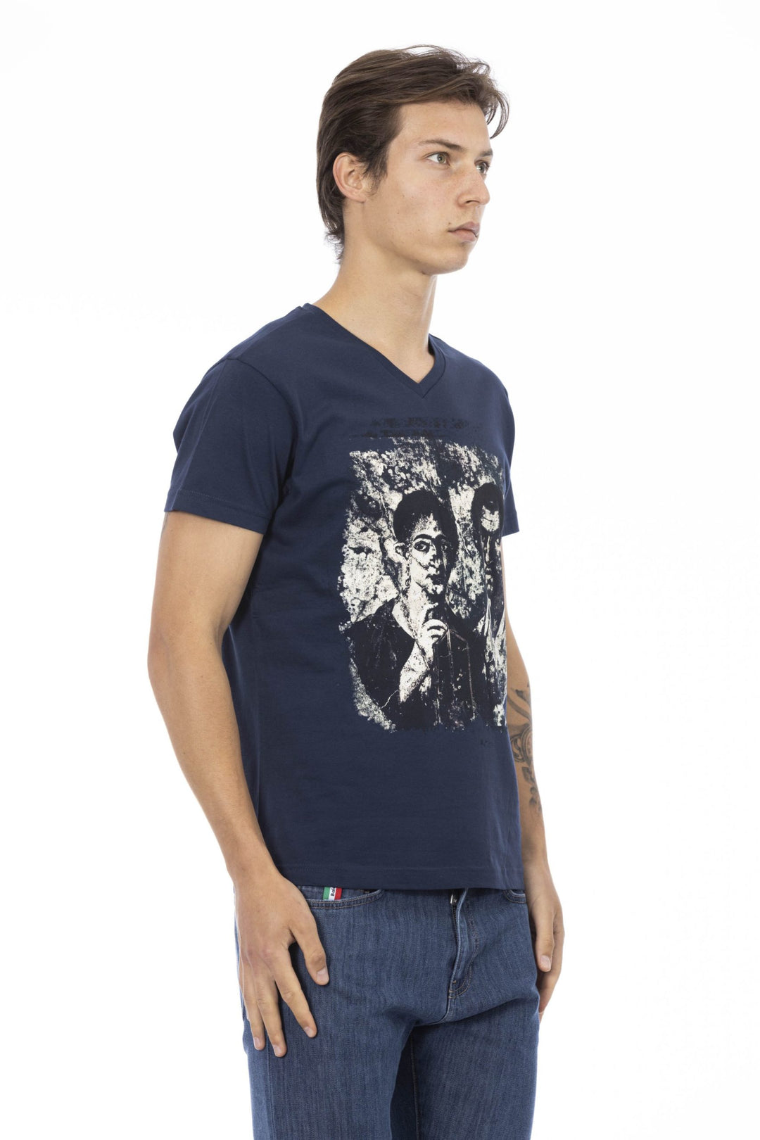 Trussardi Action Blue Cotton T-Shirt