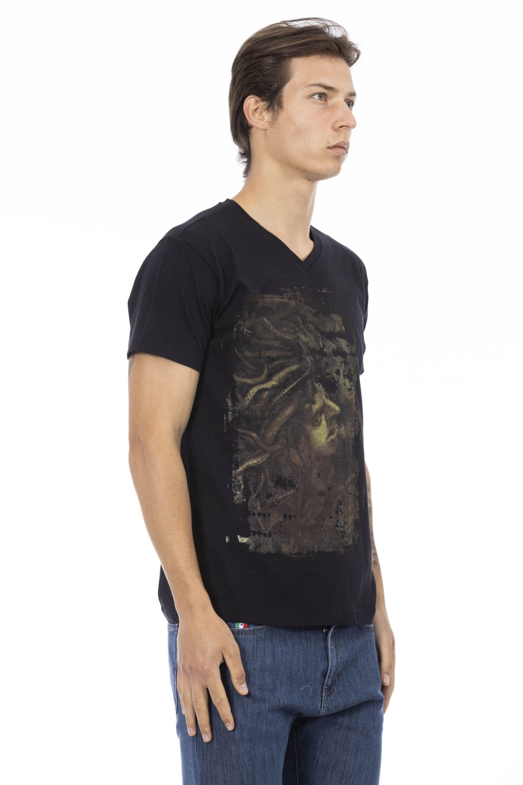 Trussardi Action Black Cotton T-Shirt