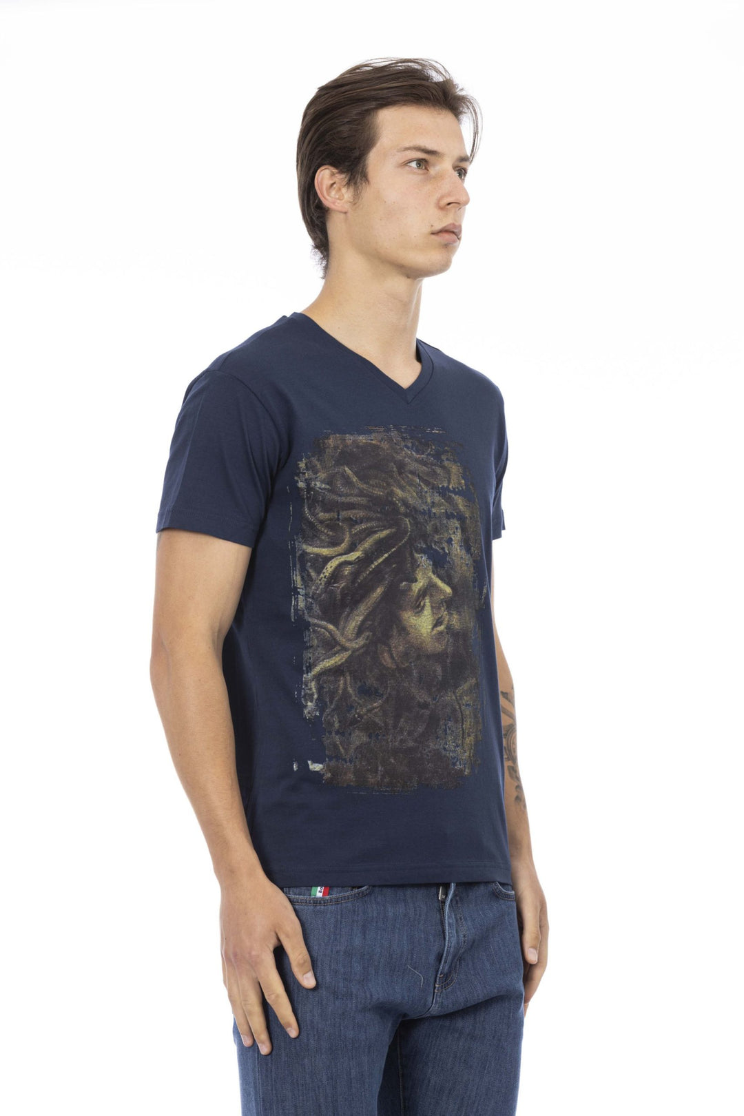 Trussardi Action Blue Cotton T-Shirt