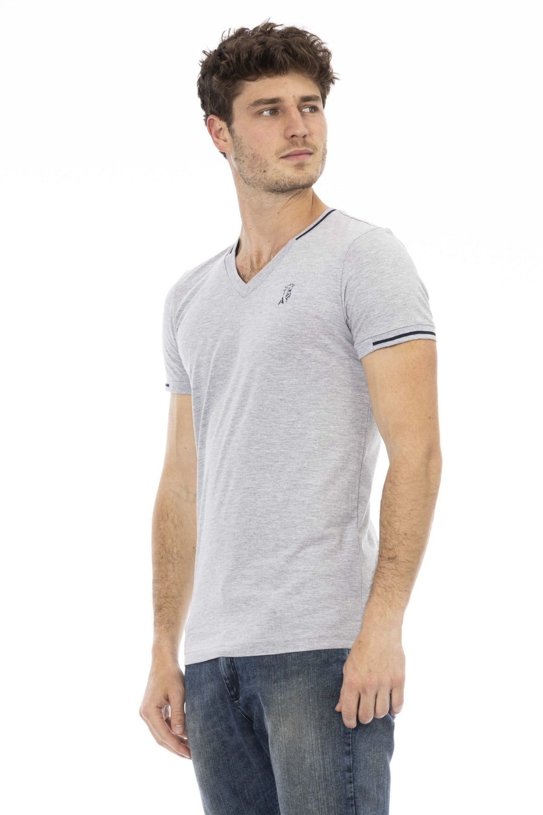 Trussardi Action Gray Cotton T-Shirt