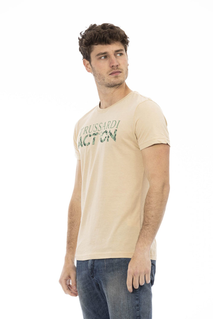 Trussardi Action Beige Cotton T-Shirt