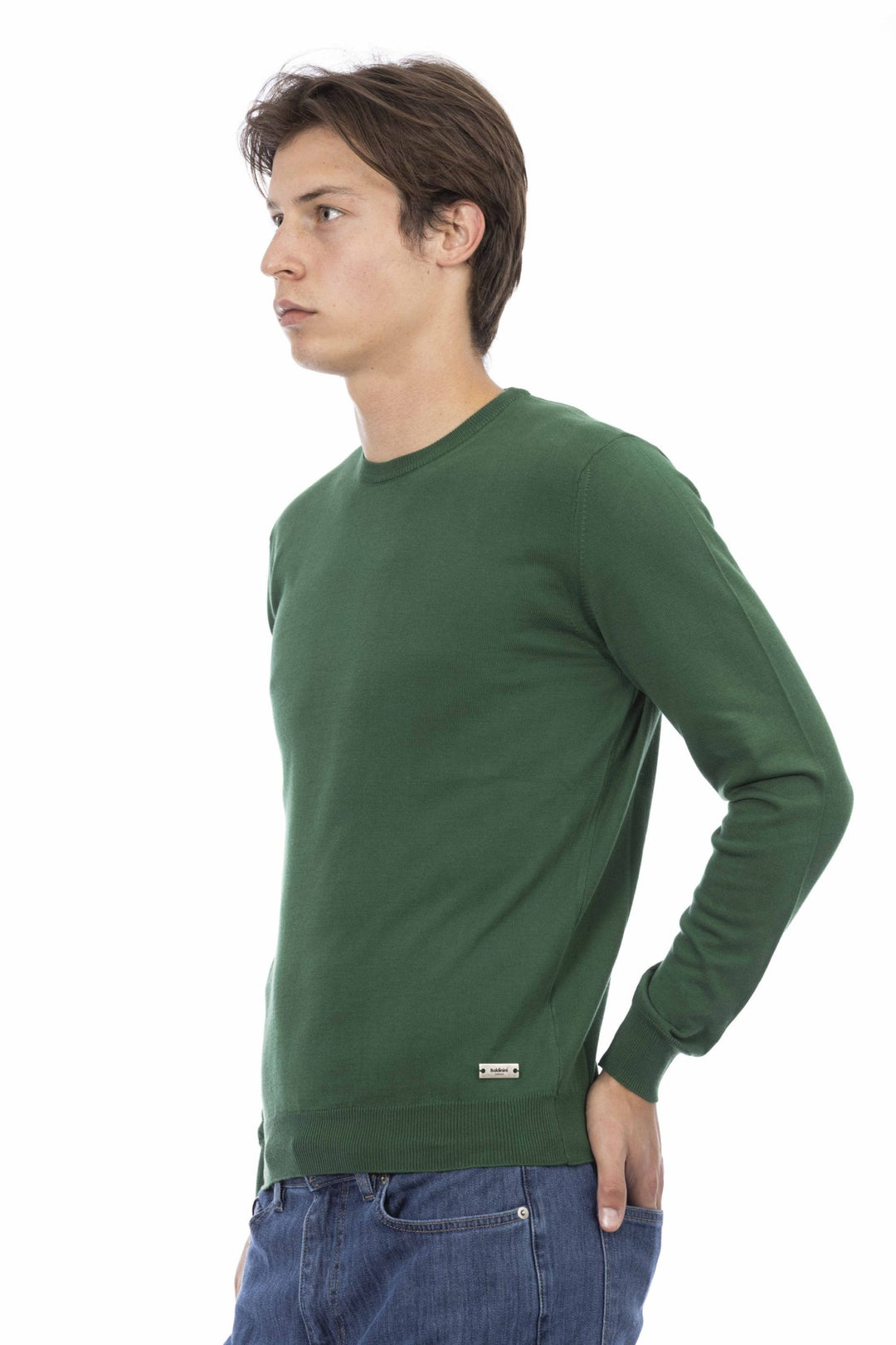 Baldinini Trend Green Cotton Sweater