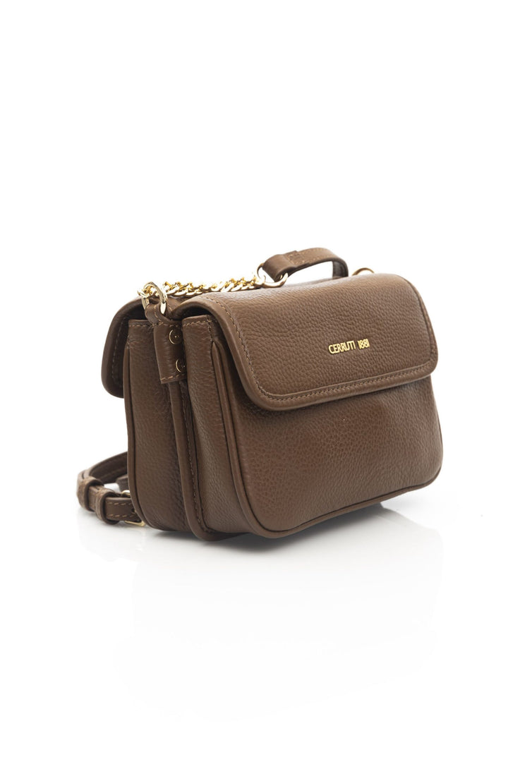 Cerruti 1881 Brown Leather Crossbody Bag