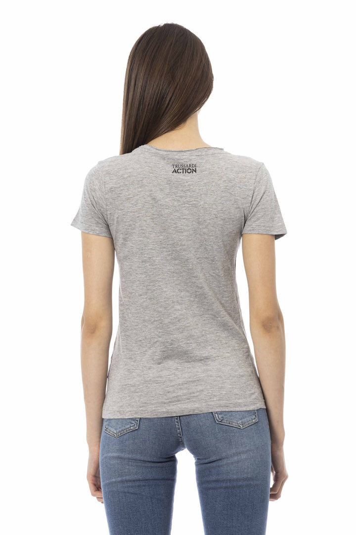 Trussardi Action Gray Cotton Tops & T-Shirt