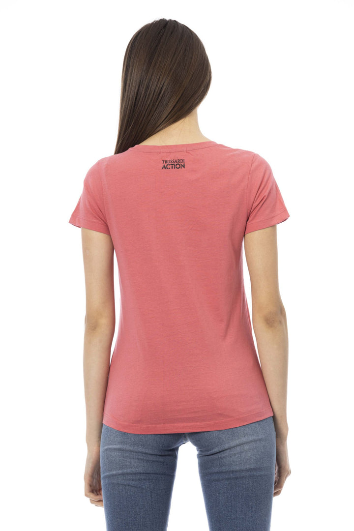 Trussardi Action Pink Cotton Tops & T-Shirt