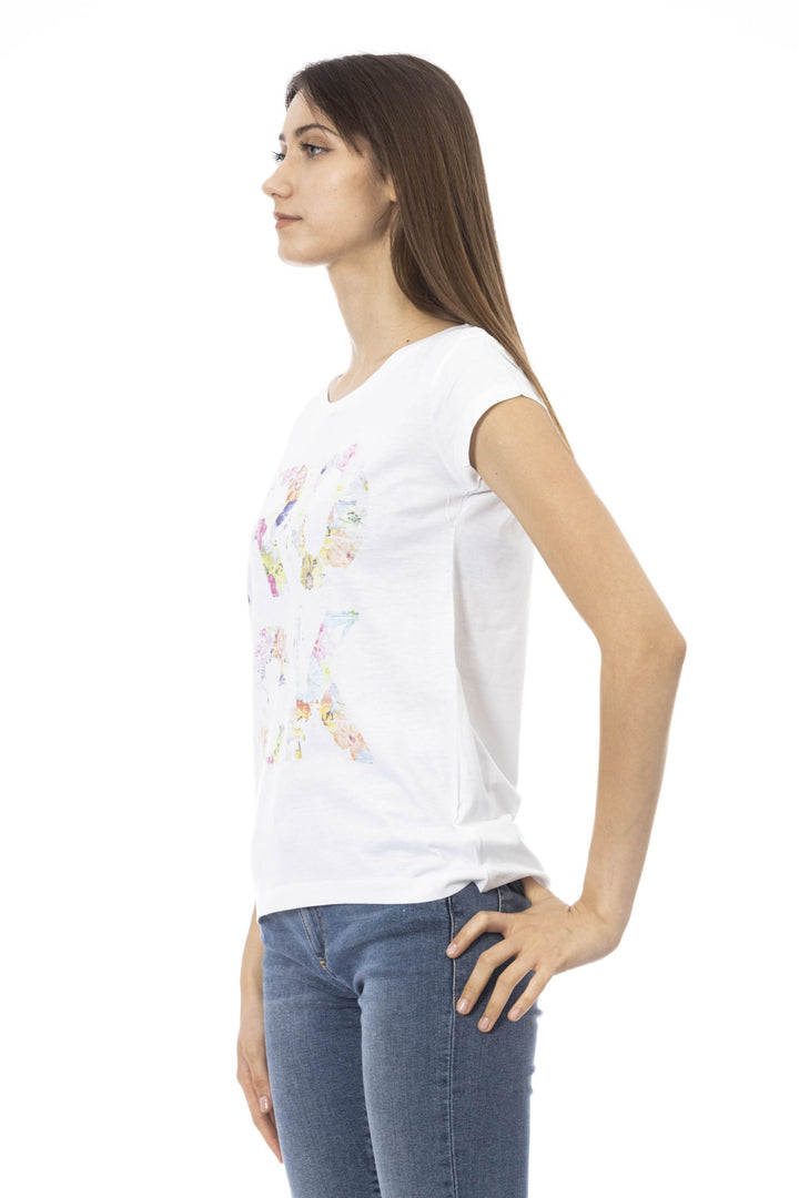 Trussardi Action White Cotton Tops & T-Shirt