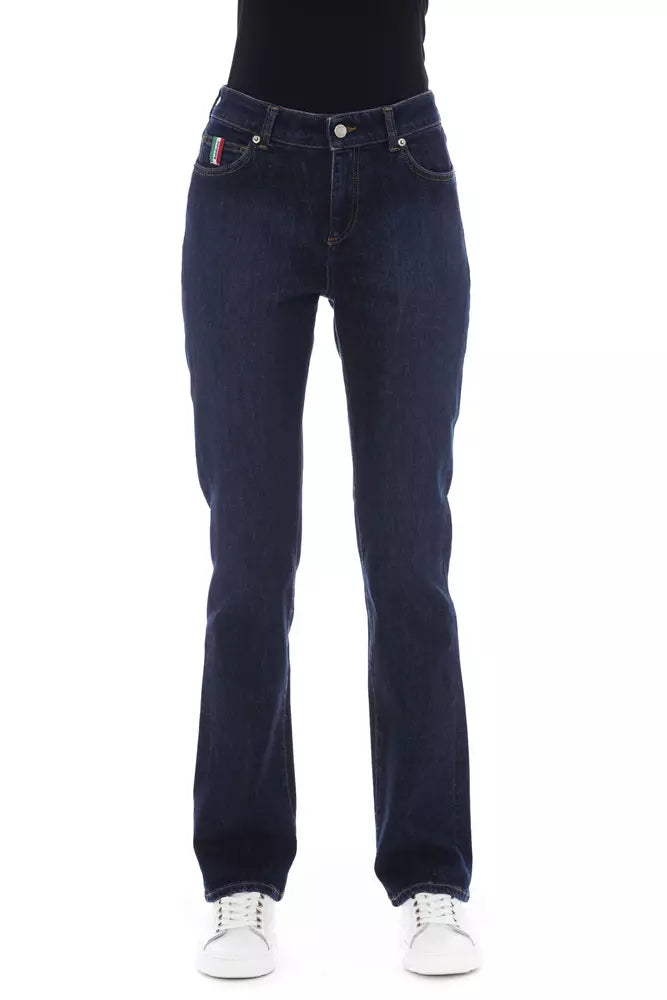 Baldinini Trend Blue Cotton Jeans & Pant