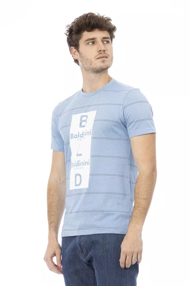 Baldinini Trend Light-blue Cotton T-Shirt