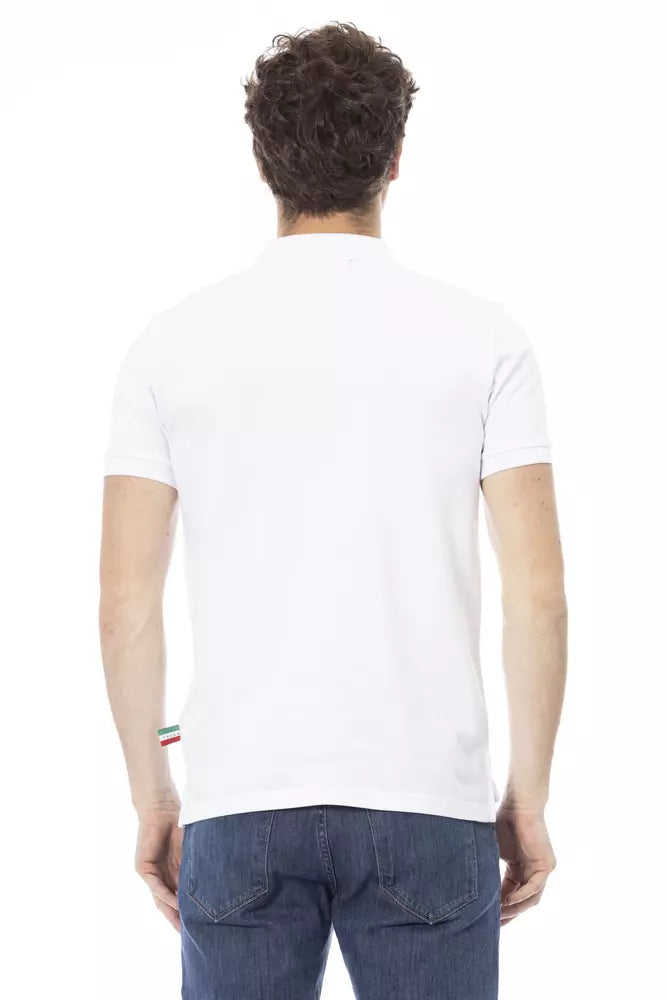 Baldinini Trend White Cotton Polo Shirt