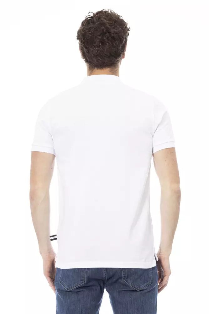 Baldinini Trend White Cotton Polo Shirt