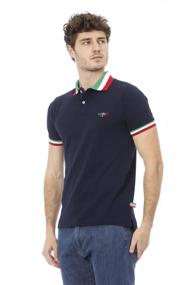 Baldinini Trend Blue Cotton Polo Shirt