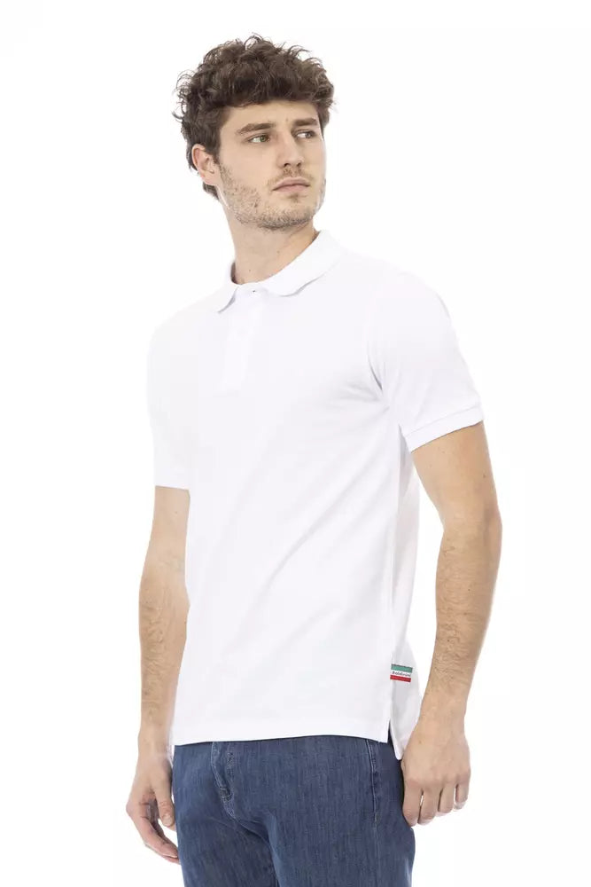 Baldinini Trend White Cotton Polo Shirt