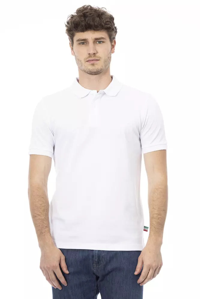 Baldinini Trend White Cotton Polo Shirt