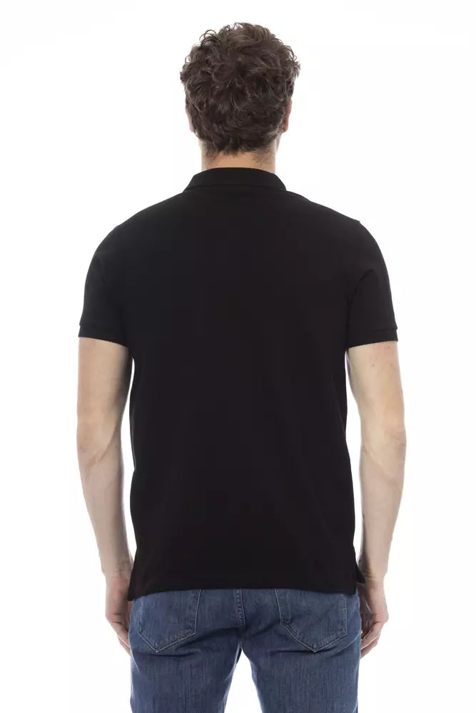 Baldinini Trend Black Cotton Polo Shirt