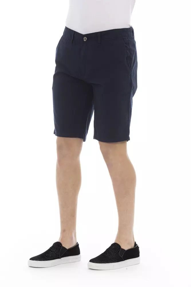 Baldinini Trend Blue Cotton Short