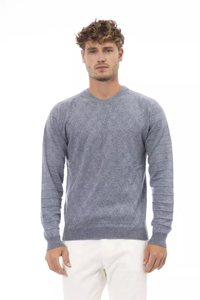 Alpha studio Light Blue Viscose Sweater