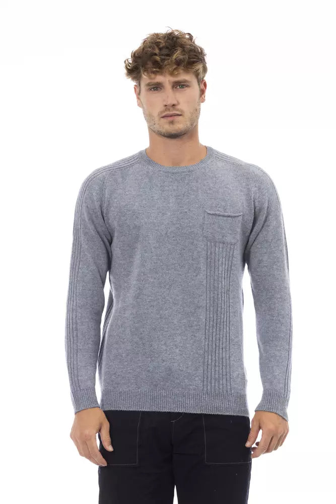 Alpha studio Light Blue Viscose Sweater