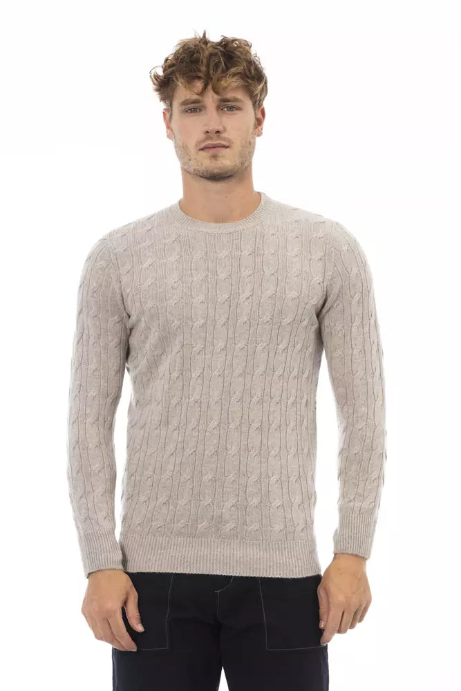 Alpha studio Beige Viscose Sweater