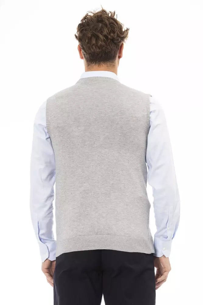 Alpha studio Gray Viscose Vest