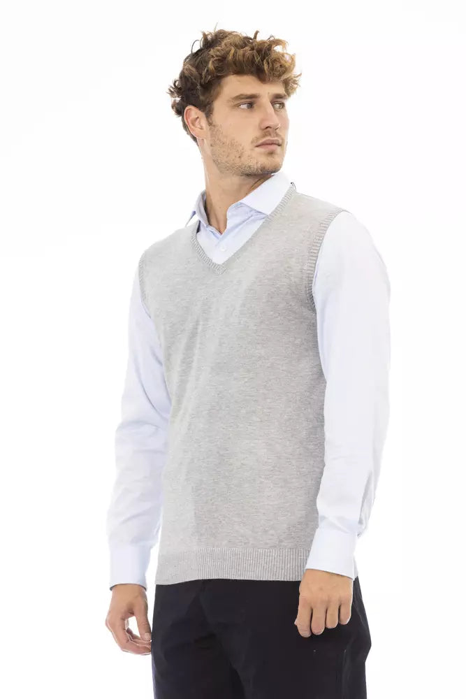 Alpha studio Gray Viscose Vest